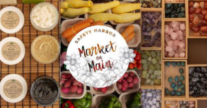 Promotional banner for Market on Main in Safety Harbor, Florida.