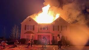 A home on fire, resulting in Loss of Use.
