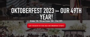 Information for the 47th annual Florida Oktoberfest is displayed above a red banner.